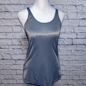 Lululemon What The Sport Singlet Tank Top Heathered Poseidon Gold W1L07S size 4